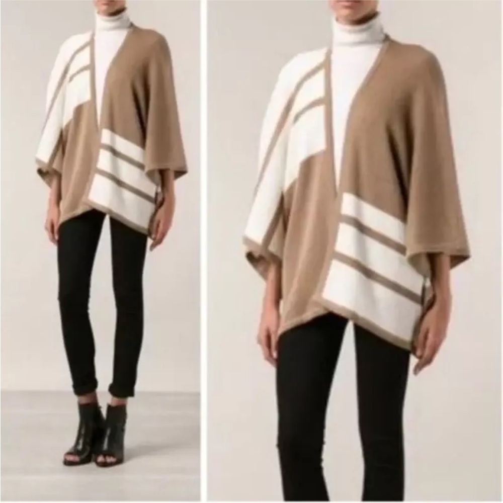 Brochu Walker Womens Alpaca Wool Knit Shawl Open Front One Size Cardigan Poncho